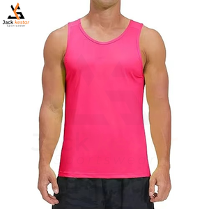 Oversized Sleeveless Knitted Fitness Sports Gym Tank Top for Men Custom Logo Silk <b>Screen</b> Printed Cotton/<b>Bamboo</b> Fiber Breathable - Product Image 1