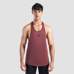 เสื้อกล้ามชายสีน้ำตาลแดงสำหรับออกกำลังกายในยิม - Product Image 1