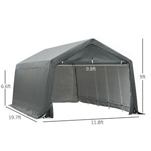 Auvent de rangement portable avec structure en acier pour voiture, bateau, moto et équipement de jardin - Product Image 1