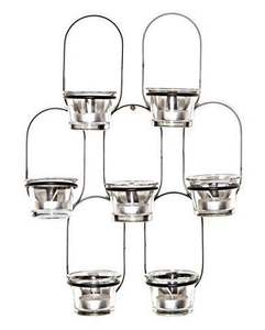 Appliques murales en fer antique pour bougies et bougies chauffe-plat, pour la décoration de la maison et du bureau, les mariages, les fêtes et les événements, fabriquées en Inde - Product Image 1