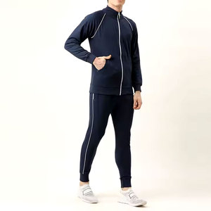Winter Men's Two-Piece Cotton Polyester Tracksuit Set Custom Gym Sportswear Heavyweight Breathable DTF DTG Sublimation - Product Image 3