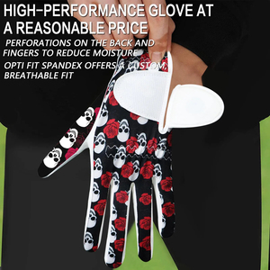 10 Uds. Guantes de Golf para hombre usados en la mano izquierda para manos derechas, guantes de Golf personalizados para golfista, embalaje de piel de oveja de cuero blanco - Product Image 5