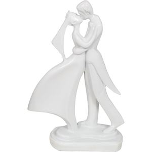 Couleur blanche Couple romantique Sculpture en aluminium Design abstrait géométrique ornements décoratifs mobiles Accent de décor à la maison moderne - Product Image 1