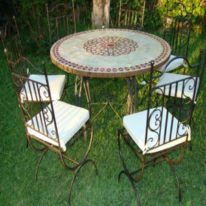 Chaises en fer forgé marocaines faites à la main, sièges de luxe en fer forgé pour l'extérieur et l'intérieur, pour jardin, patio, café, hôtel, fer forgé sur mesure - Product Image 5