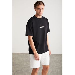 GRIMELANGE RICO เสื้อยืดโอเวอร์ไซส์แขนสั้นคอกลมพิมพ์ลายด้านหน้าและด้านหลังสำหรับผู้ชาย 100% ผ้าฝ้าย - Product Image 4