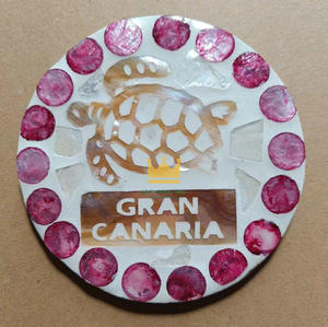 Vajilla sostenible Comedor Café Hotel Decoración Hecho a mano Clásico Shell Mosaico Posavasos MOP Posavasos de Vietnam - Product Image 1