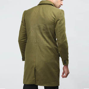 Breathable <b>Men</b> <b>Long</b> <b>Coat</b> Elegant Winter Outerwear for <b>Men</b> <b>Men</b> <b>Long</b> <b>Coat</b> Formal Workwear <b>Wool</b> Overcoat - Product Image 4