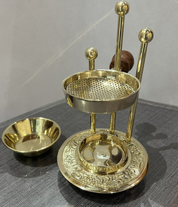 Quemador de incienso religioso Vintage de calidad impresionante, quemador de latón puro, difusor de aceite de fragancia de aire ajustable, quemador para oficina en casa - Product Image 1