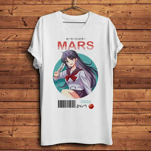 Camiseta de algodón Sailor Mars Anime Top Component - Product Image 2