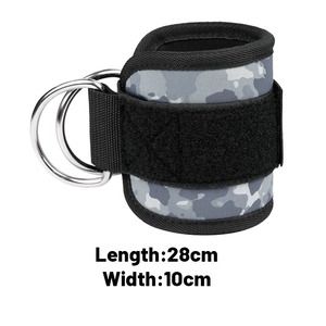 Sangles de Gymnastique Unisexe Personnalisables en Cuir Rose pour Haltérophilie, Entraînement des Jambes, Bandes de Poignet et de Cheville pour Adultes - Product Image 2