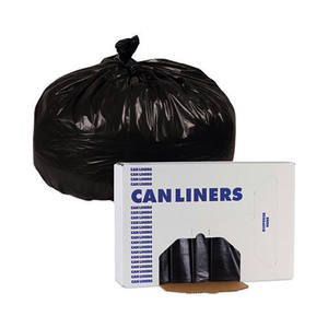 Forros para Contenedores Industriales de Alta Resistencia Boardwalk de 60 Galones, 1.7 Mil, 38 Pulgadas X 58 Pulgadas Paquete Plano Negro-100/Cartón - Product Image 1