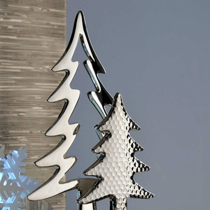 ที่ใส่ถุงเท้ายาวรูปต้นไม้สีเงินอลูมิเนียมสำหรับตกแต่งบ้านเทศกาลคริสต์มาสวันหยุดอุปกรณ์ตกแต่งงานปาร์ตี้สำหรับเครื่องประดับแขวน - Product Image 4