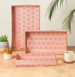 ถาดเสิร์ฟขนมหวานลายไม้กระถินโมเดิร์น ประดับมุกและช็อกโกแลต สำหรับห้องน้ำและโต๊ะอาหาร ลดราคาพิเศษช่วงรอมฎอนและอีด - Product Image 3