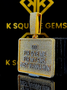 Pendentif personnalisé Moissanite VVS, pendentif Moissanite personnalisé, pendentif Moissanite VVS Barber personnalisé, bijoux en Moissanite Hip Hop en argent - Product Image 2