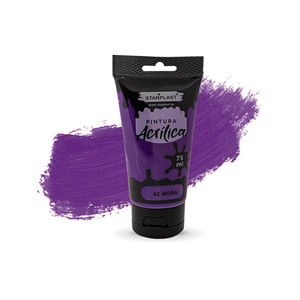 Viola 75ml Set vernice acrilica En71 certificata per la pittura fai da te su tela e vetro Finger Paints con pigmento di plastica media - Product Image 1