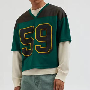 OEM personalizado impreso nuevas camisetas de malla de alta calidad/nueva llegada de punto de talla grande hombres malla camisetas venta al por mayor tarifa personalizada - Product Image 1