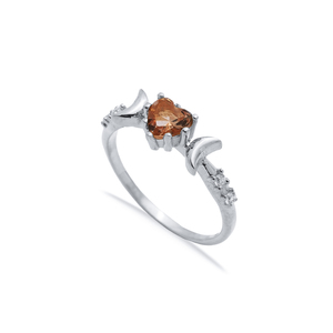 Sultanite รูปหัวใจหิน CZ แหวนคลัสเตอร์ตุรกีแฮนด์เมดขายส่งเครื่องประดับเงินแท้ 925 - Product Image 4