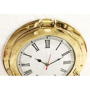 Reloj náutico antiguo hecho a mano de latón macizo para colgar en la pared, decoración duradera para el hogar con función de Halloween, Idea de regalo - Product Image 3