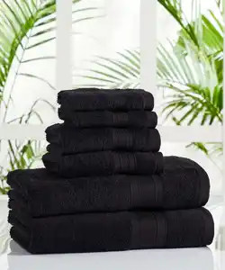 100% 纯棉豪华彩色浴巾套装，适合酒店家庭水疗海滩泳池使用
