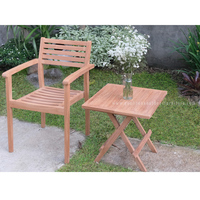 Tables de pique-nique pliantes portables de haute qualité au design moderne pour usage extérieur, villa et ferme, en bois de teck de qualité