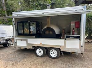 Free Shipping 10ft Mobile Wood-Fired <b>Pizza</b> Trailer Fully Equipped Outdoor Pizzeria Kitchen for Street Food & Catering Business - Product Image 2