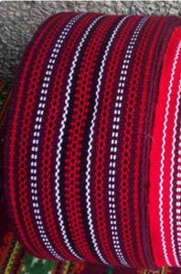 Ceinture tissée à la main ukrainienne, ceinture ethnique rouge pour chemise brodée, ceinture de taille cosaque vibrante, cadeau slave coloré - Product Image 5