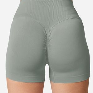 Shorts de Yoga de Alto Rendimiento con Rayas de Carreras, Cintura Alta, Aerodinámicos, con Efecto Scrunch, de Nailon y Elastano, Inspirados en la Velocidad, para Entrenamiento - Product Image 1