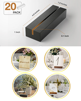 Numéro de Table en bois Stands Porte-cartes en bois Porte-photos Porte-affiches en acrylique pour cérémonie Fête d'anniversaire Décoration de la maison