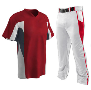 Vente en gros d'uniforme de baseball à boutons et col en V avec logo personnalisé Maillot pour adulte à séchage rapide avec sublimation Design uni vierge - Product Image 4