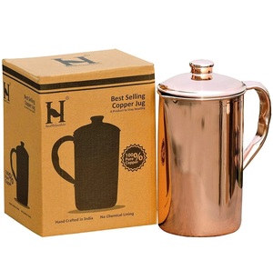 Vaso de metal de cobre de diseño con estructura ligera y brillo brillante adecuado para uso en viajes o almacenamiento compacto - Product Image 1