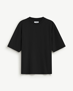 เสื้อยืดผ้าถักแขนสั้นสำหรับผู้ชายทรงทางการผ้าฝ้ายเนื้อนุ่มผสมโพลีเอสเตอร์ระบายอากาศยืดได้ใช้ในชีวิตประจำวันของเวียดนาม - Product Image 5