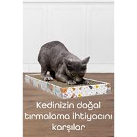 Arbre à chat en carton naturel écologique, griffoir 47x17 cm, fabriqué à Istanbul par Ata Home