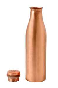 Juego de Botellas de Agua de Cobre Puro Hechas a Mano con 2 Vasos de 1000 ml, Recipiente de Cobre Ayurvédico a Prueba de Fugas, Botella de Yoga con Impresión Fractal de Lujo - Product Image 5