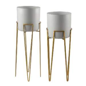 Planteur de fleurs en métal enduit de poudre de haute qualité vente chaude décoration de fête de noël de mariage Style Unique moderne léger - Product Image 6