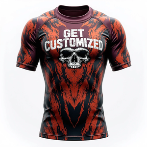 Protector de erupción personalizado para atletas de jiu jitsu y MMA con tela transpirable y opciones de tipo de manga kimono de jiu jitsu - Product Image 4