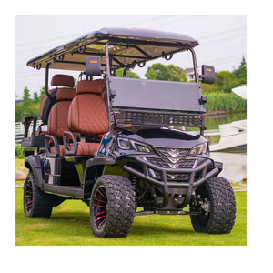 2025 voiturettes de golf électriques tout-terrain 6 places personnalisées avec moteur à courant alternatif 7.5KW vitesse 30mph nouvelle batterie lithium-ion d'énergie pour le levage - Product Image 4