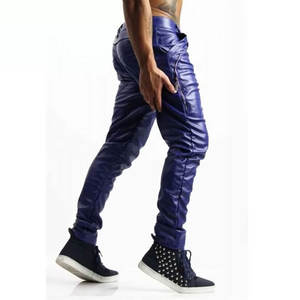 Pantalon en cuir taille haute pour hommes fabriqué sur mesure au design unique avec motif droit prix de gros avec logo personnalisé - Product Image 4