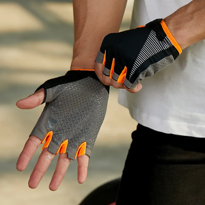 Gants de musculation personnalisés pour l'extérieur, antidérapants, avec sangle de poignet réglable, respirants, demi-doigts, unisexes, pour le sport - Product Image 6