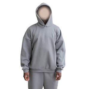 Custom 80%cotton 20%polyester Blank Fleece Quick Dry Winter Hoodie and Jogger Sweatpants <b>Set</b> Tracksuit for Men's 2026 - Product Image 2