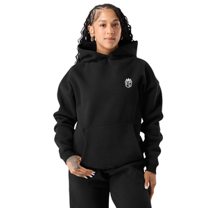 Sweat-shirt à capuche noir pour femme, en molleton doux, avec poche kangourou, confortable, décontracté, streetwear, haut à manches longues - Product Image 1