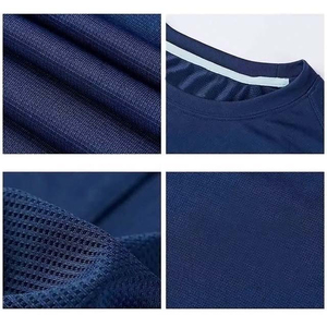 Coton Polyester Bleu Marine Couleur UPF 50 + Protection Solaire Manches Longues O Cou Performance Vêtements Hommes Pêche Jersey Chemises - Product Image 4