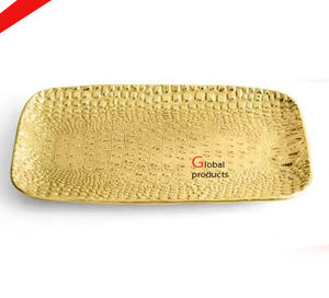 ถาดเสิร์ฟอลูมิเนียมสำเร็จรูปสีทองเงางามสำหรับร้านอาหารและบาร์ของโรงแรม - Product Image 1