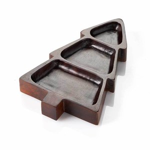 จานขนมรูปต้นคริสต์มาสอุปกรณ์ตกแต่งเทศกาลคริสต์มาสทำจากไม้มะม่วงสำหรับใช้ในวันหยุดใช้ในร้านอาหารและห้องครัว - Product Image 3