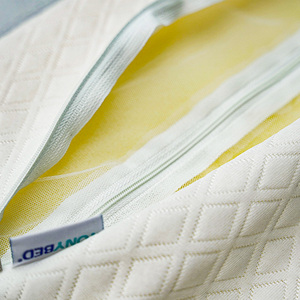 Suministro de fábrica Almohada ortopédica con núcleo de látex de aceite de palma Diseño ergonómico amigable con la piel Transpirable Eco Comfort al por mayor - Product Image 6