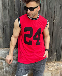 Camiseta de tirantes de entrenamiento de gimnasio de diseño personalizado para hombre, camiseta de entrenamiento de Spandex para Fitness con cuello de capucha para correr - Product Image 2