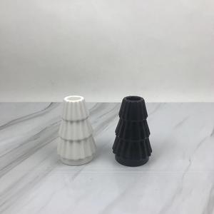 Vaso de vela perfumada de cerámica de lujo/tarro contenedor de vela vacío de grano de madera Simple - Product Image 3