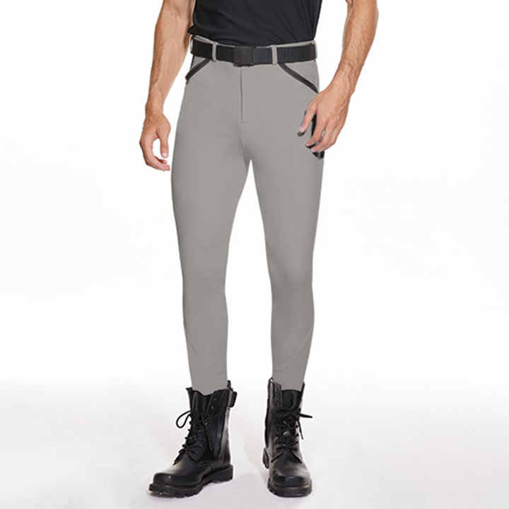 2024 High Performance Men's Equestrian Trousers Tight Knitted High Waisted Western Horse Leggings Non Slip Compression Breeches
