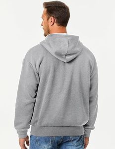 Sudaderas con capucha informales de invierno para hombre, Color sólido, 100% algodón, forro polar, ajuste Regular, secado rápido y transpirable, alta calidad - Product Image 6
