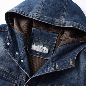 <b>Men's</b> Stylish Jean <b>Jacket</b> Casual Wear OEM Wholesale High Quality <b>Mens</b> Cotton Jeans <b>Jacket</b> Custom <b>Mens</b> Hooded <b>Denim</b> <b>Jacket</b> - Product Image 5