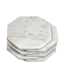 Posavasos de taza de té de mármol con forma hexagonal para posavasos de té de Artículos de bar mejor fabricante 100% posavasos de mármol - Product Image 1